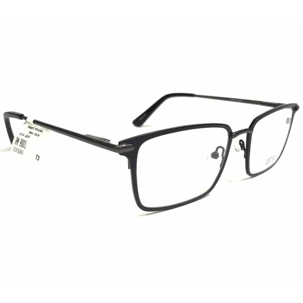 NEW ROBERT MITCHEL men's rm9001 rectangle eyeglasses in black